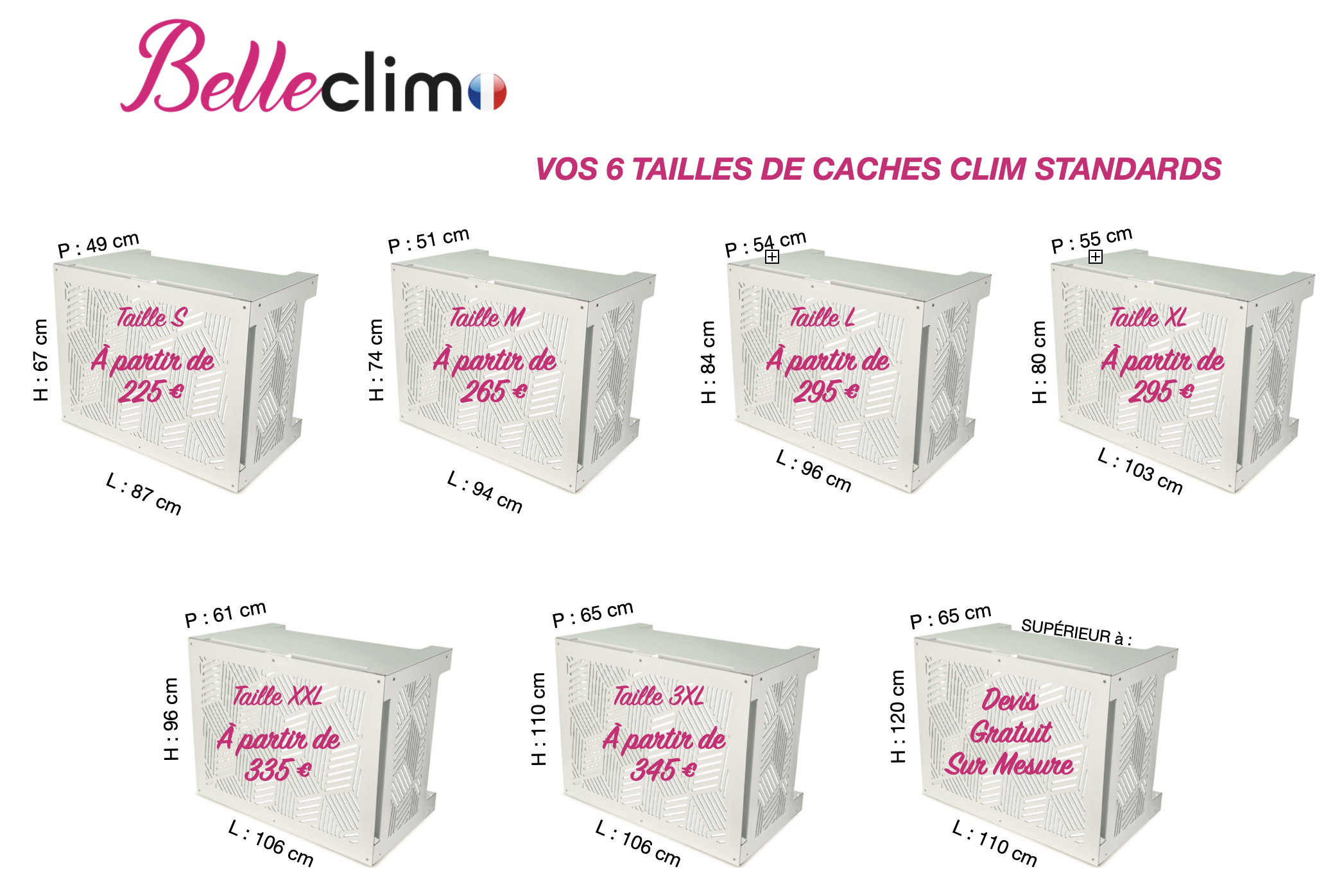 Tarifs Cache Clim BelleClim